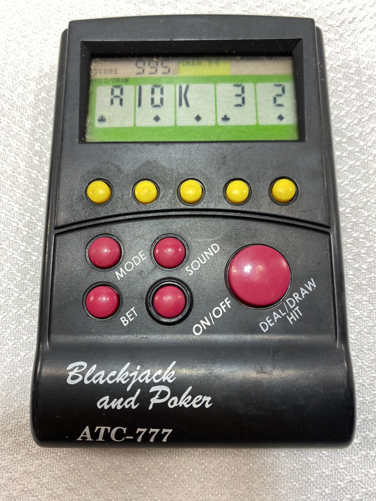 VINTAGE BLACKJACK AND POKER 2 IN 1 HANDHELD ELECTRONIC CASINO GAME ATC