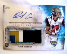 RASHAD GREENE 2015 TOPPS INCEPTION 4CLR PATCH AUTOGRAPHED ROOKIE!JAGUARS WR RC