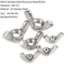 M3 M4 M5 M6 M8 M10 Metric A2 304 Stainless Steel Wing Nuts Butterfly Nut DIN 315