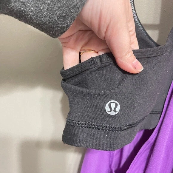 Camiseta sin mangas Lululemon No Limits púrpura y negra para mujer talla 6 Foto 3 de 4
