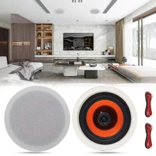Herdio 2 Speakers 6.5’’ Bluetooth Ceiling / Wall Speakers Kit Flush Mount 2-Way