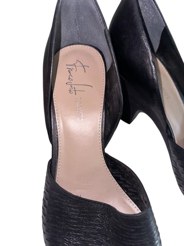 Franco Sarto Artist Collection Selina D’Orsay Block Heels Sz 10 Black Leather - Picture 9 of 10