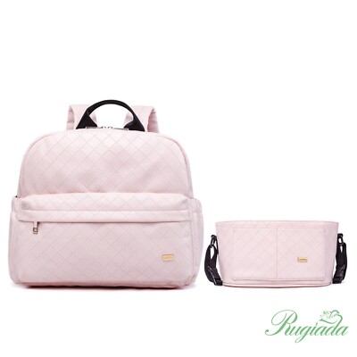 Rucksack Reißverschluss Leder Spaziergang Reise Rucksack Mama Modisch Backpack PINK