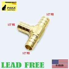 25 PIECES 1/2" X 1/2" X 1/2" PEX TEE - BRASS CRIMP FITTINGS LEAD-FREE BRASS 