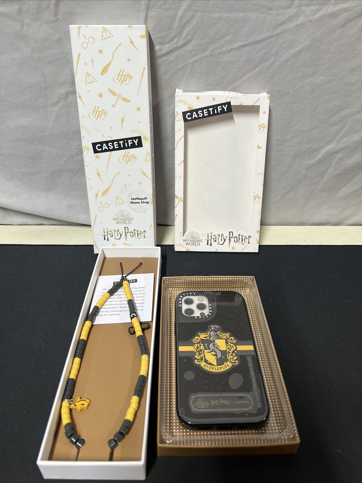 Harry Potter Hufflepuff iPhone 12 Pro Case with Matching Phone Strap-image