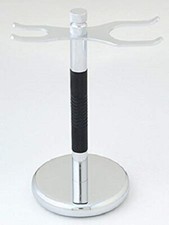 Shaving Brush  Safety Razor Stand by Shave Classic Stainless Steel Black/Chrome