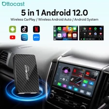 Ottocast Play2VideoPro Ai Box Wireless CarPlay+Android Auto Adapter w/Tiktok+YT
