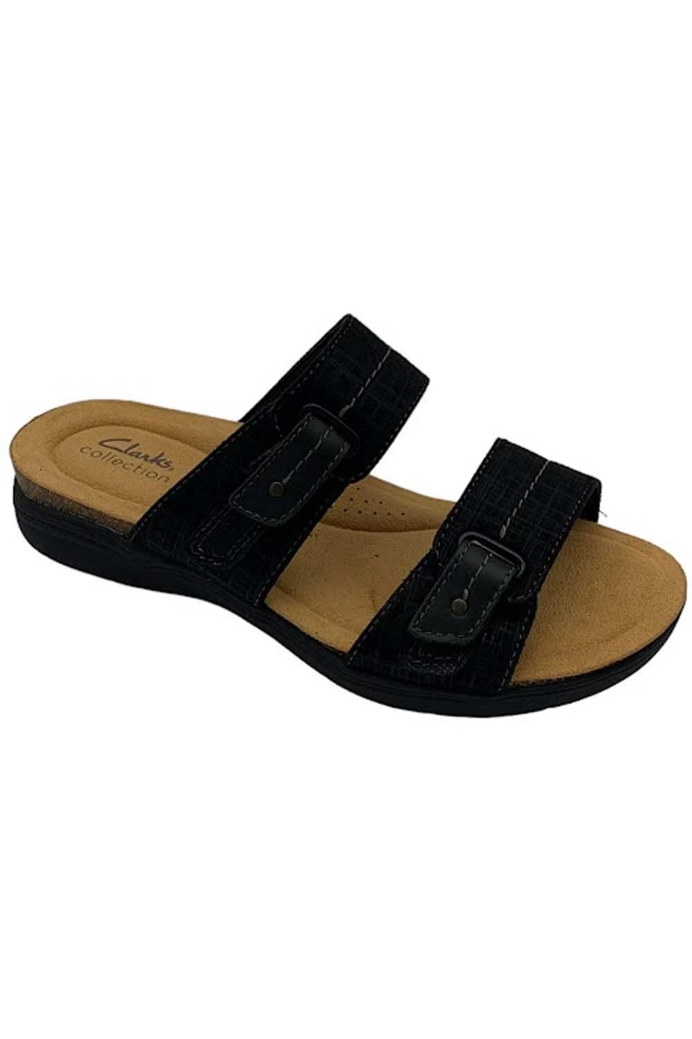 Sandali Clarks Collezione Slide Regolabili Aprile Crepuscolo Nero Interesse