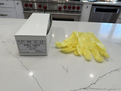 #ad 12 Pairs Of Mapa Nimble Fingers Unlined lightweight Vinyl Gloves V 10 Size XL $16.20