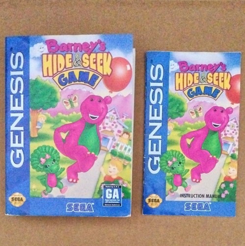 Barney's Hide And Seek Game (Sega Genesis) - Manual and Cover Insert ...