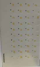 New Russian Keyboard Stickers Yellow Letters