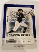 2021 Contenders Base Season Ticket #85 Trevor Story