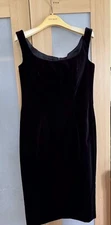 Escada Couture Velvet Corset Black Dress size 36