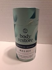 Body Restore Shower Bombs "RELIEF" 6 pk Aromatherapy Fresh Eucalyptus