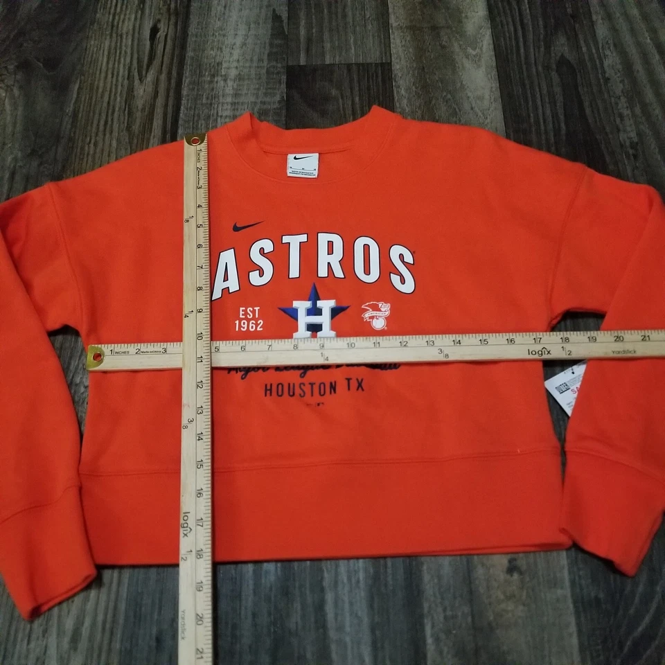 Youth Girls 10-12 Shirt MLB Houston Astros Sweatshirt Soft (Sample) Crop Top - Image 2 of 4