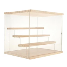 4 Layer Stairs Acrylic Display Case Clear Box Showcase Storage Box Dust-proof