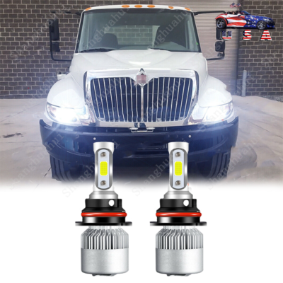 #ad 2X 9007 LED Headlight Bulbs Kit 6000K For International 4100 4200 4300 4400 8500 $23.69