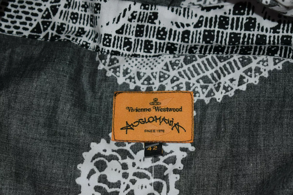 Vivienne Westwood Anglomania Black White Wrap Tie Waist Dress Womens IT42 UK10