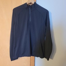 Figs Women's Size 2XL Black Seamless Long Sleeve 1/4 zip Black Top