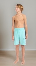 Hurley Boys Size XL 14/16 Pull On Cargo Swim Shorts Mint Green UPF 50 NWT