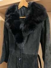 Wildledermantel mit Pelzkragen Gr.36