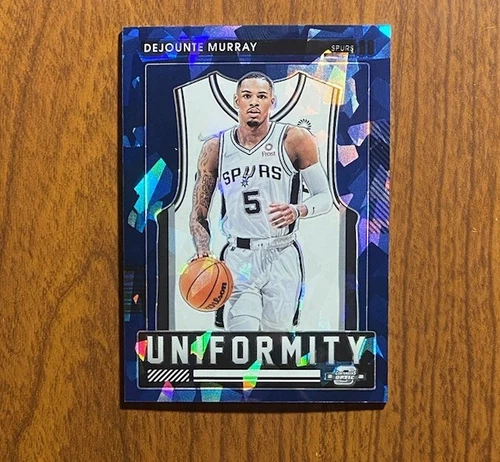 2021-22 Panini Contenders Optic #23 Dejounte Murray Uniformity Blue Ice /75