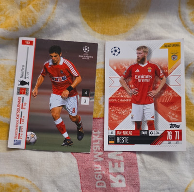 Panini UEFA Champions League/Topps Match Attax Benfica 2 Karten Lot #132 Squad