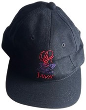 Vintage Sun Microsystems Java Logo Black Cotton Promo Baseball Cap
