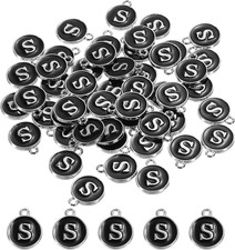Alphabet Enamel Letter Charm Jewelry Charm Pendant for Jewelry Making, Bracelet,