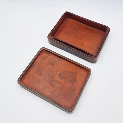 FINE GEORGIAN PAINTED LACQUER ROSES & KINGFISHER SNUFF BOX c1800 - Picture 7 of 7