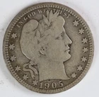 VG/F 1905 O Barber Quarter