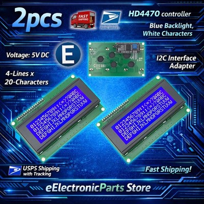 2pcs LCD 2004 Blue Serial IIC I2C TWI 20x4 LCD2004 Module Display Screen Arduino