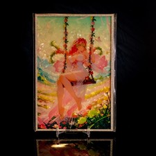 Mitsuri Kanroji Waifu Trading Card A6 Oversized Silver Glitter Frame Demon Slaye