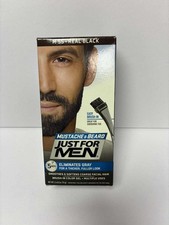 Just For Men Mustache  Beard, Beard Dye 1 Count Pack of 1 , Real Black M-55