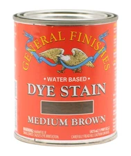 General Finishes Water Based Dye, 1 Pint, Medium Brown