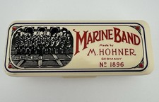 Vintage M. Hohner Marine Band Harmonica Key of C No. 1896 Made in Germany w/ Box