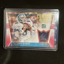 2018 Donruss Canton Kings Dallas Cowboys Memorabilia Patch Troy Aikman /99 HOF