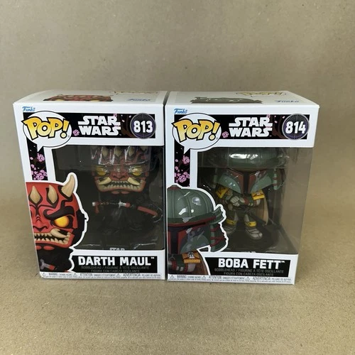 Funko POP! Star Wars Impressions vinyl figures Darth Maul #813 & Boba Fett #814