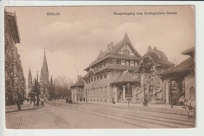 AK  Berlin ,  Haupteingang zum Zoologischen Garten    sehr alt !!