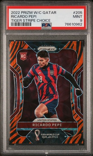 Ricardo Pepi [Choice Tiger Stripe] #205 2022 Panini Prizm World Cup card