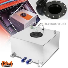 15.5 Gallon Lightweight Aluminum Racing Drift Fuel Cell/Gas Tank+Level Sender
