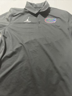 Nike Dri-Fit Mens  Size L  Jordan Jumpman Florida Gators Football Polo Grey