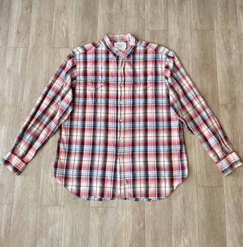 Vintage Polo Ralph Lauren XL Plaid Western Pearl Snap Shirt Dungarees Cotton