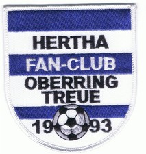 Berlin Aufnäher Hertha Fanclub Oberring Treue 1993  Fan Kutte Patch Sammler