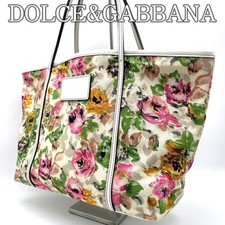 Dolce & Gabbana floral tote bag, A4 size, shoulder bag USED From Japan #T1032
