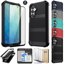 For Samsung Galaxy A16 5G Case Heavy Duty Shockproof Rugged Cover/Tempered Glass