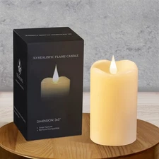 Flickering Flameless Candles with 3D Moving Flame, Last 1000+ Hours Battery O...