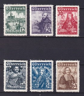 Austria MiNo. 557/562 Welfare Catholic Day (1933) MNH/ €440