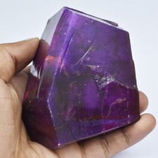 666 Ct Natural Uncut Huge Size Purple Sapphire Rough CERTIFIED Loose Gemstone