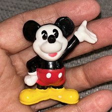 Disney Classic Mickey Mouse Small Plastic Figurine 1.5" Wide x 2" Tall Black